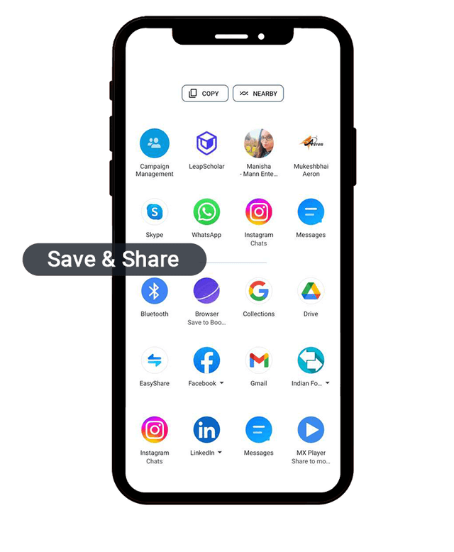 Step 6 : Export your video and share on whatsapp, social media or anyother available platforms