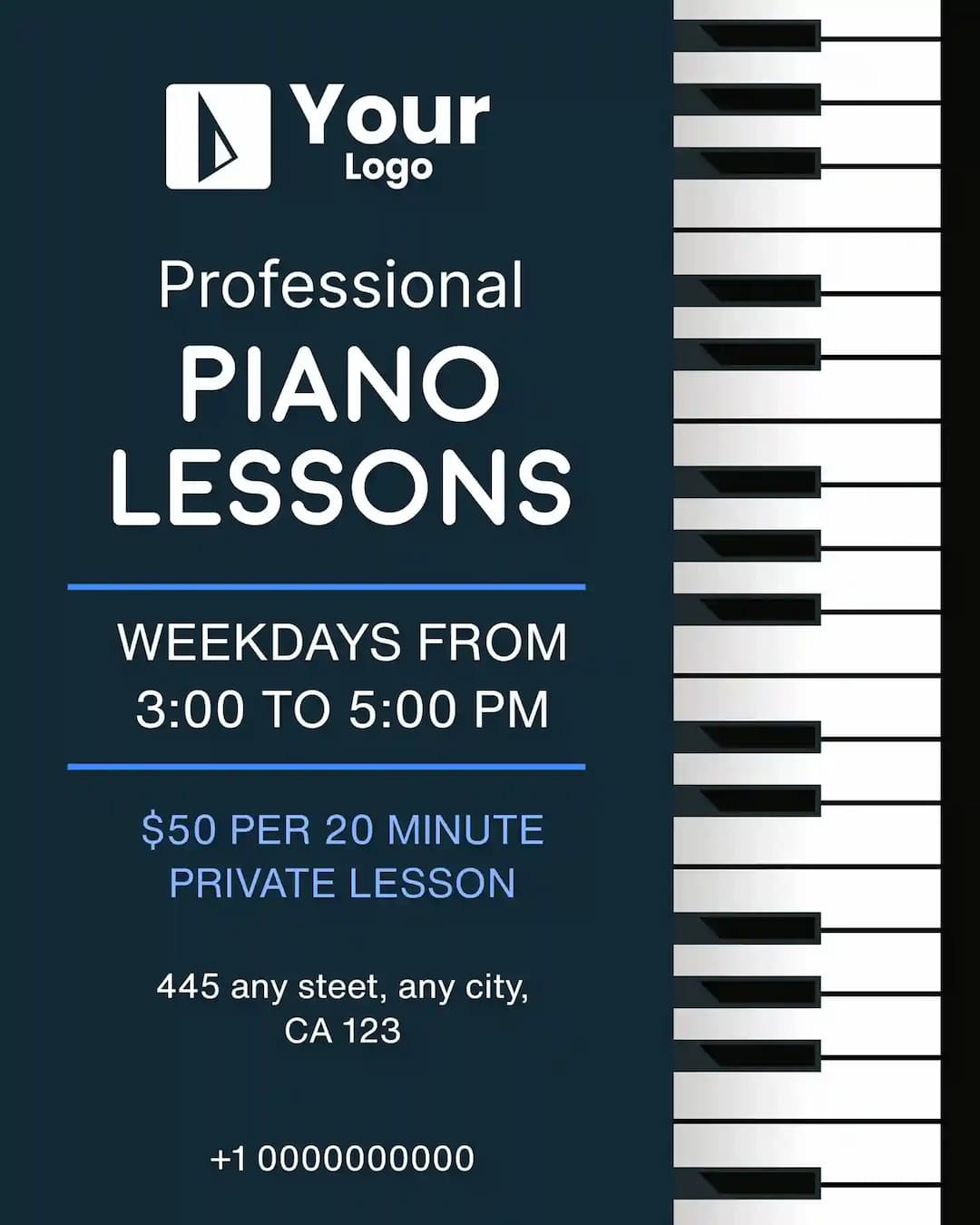 Piano class poster