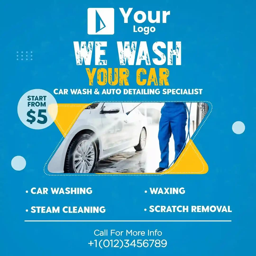 car cleaning flyer