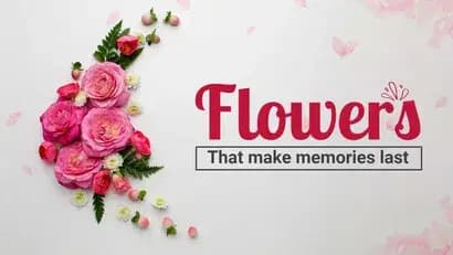 Flowers For Decoration Marketing Templates