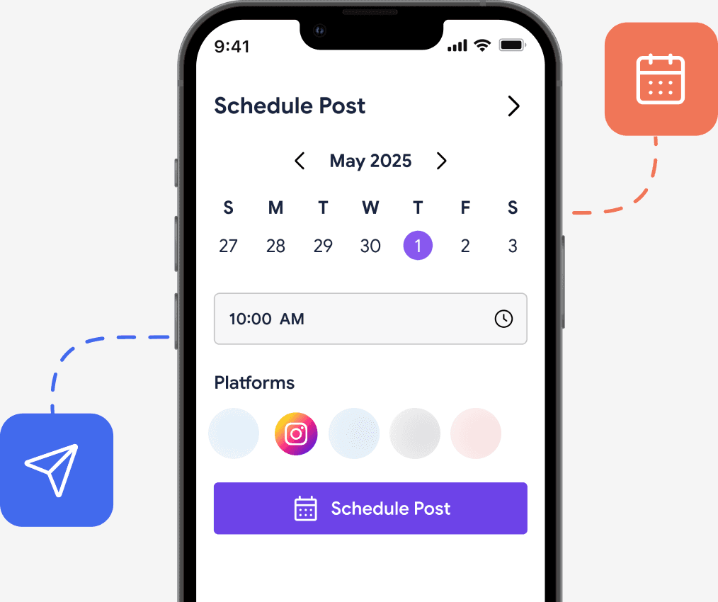 Scheduling an Instagram post in Brandslive