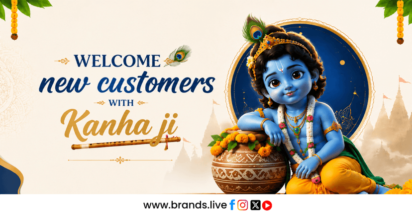 Welcome new customers with Kanha ji in Janmashtami 2025.