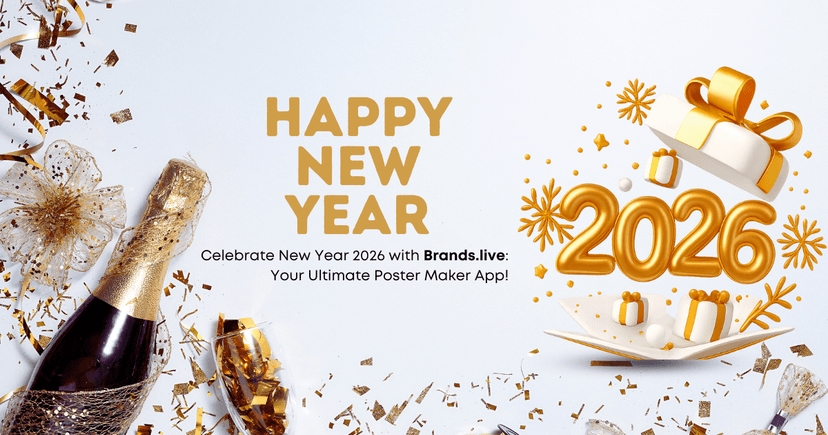 Celebrate New Year 2026 with Brands.live: Your Ultimate Poster Maker App!