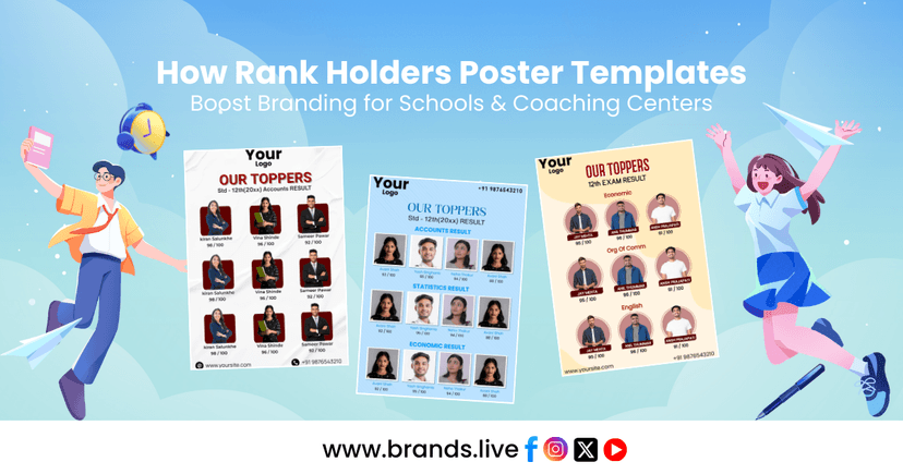 How Rank Holders Poster Templates Boost Branding for Schools &amp; Coaching Centers