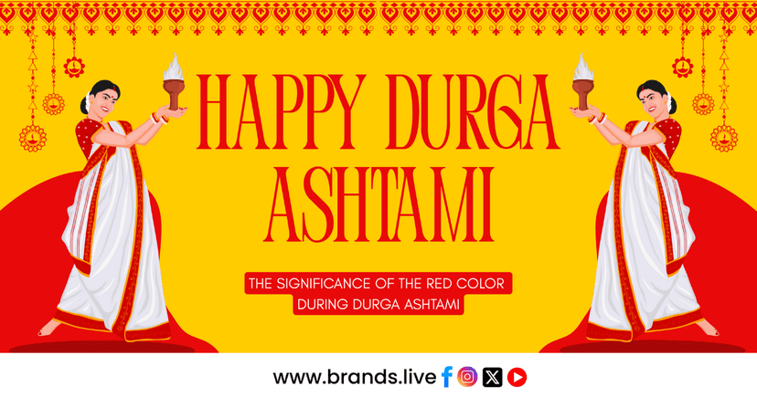 The significance of the red color during Durga Ashtami