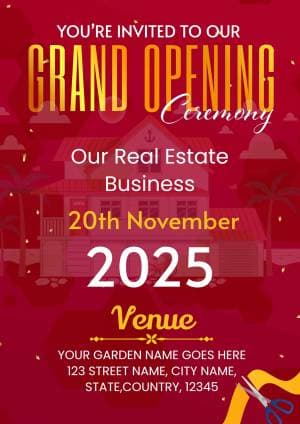 Grand Opening  (Invitation) custom template