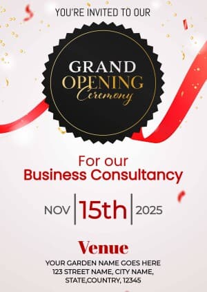 Grand Opening  (Invitation) Instagram banner