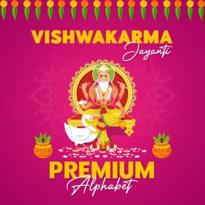 Vishwakarma Jayanti - Premium Alphabet templates