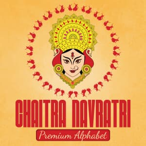 Premium Alphabet - Chaitra Navratri templates