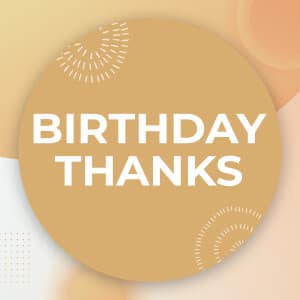 Birthday Thanks templates