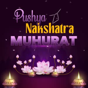 Pushya Nakshatra Muhurat