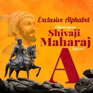 Exclusive Alphabet - Chhatrapati Shivaji Maharaj Jayanti templates
