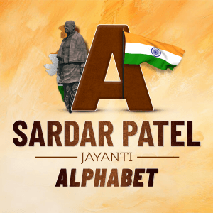 Sardar Patel Jayanti Alphabet templates