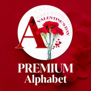 Valentine's Day Premium Alphabet templates