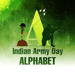 Indian Army Day Alphabet