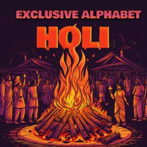 Exclusive Alphabet - Holi templates