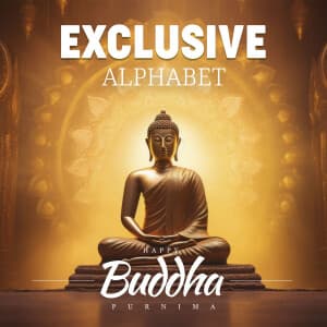 Exclusive Alphabet - Buddha Purnima templates