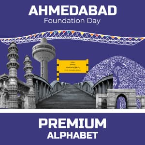 Premium Alphabet - Ahmedabad Foundation Day