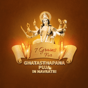 7 Grains for Ghatasthapana Puja in Navratri templates