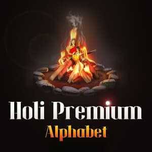 Premium Alphabet - Holi templates