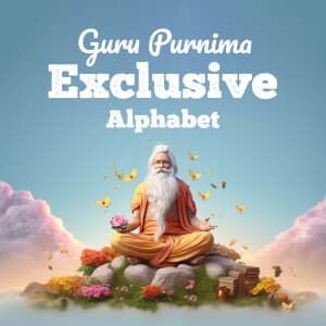 Guru Purnima Exclusive Alphabet templates