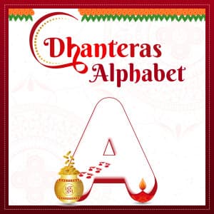 Dhanteras Alphabet templates