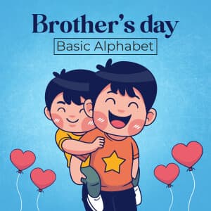 Basic Alphabet - Brother's Day templates