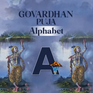 Govardhan Puja Alphabet templates