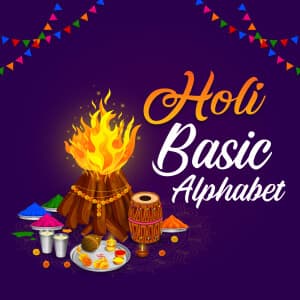 Basic Alphabet - Holi templates