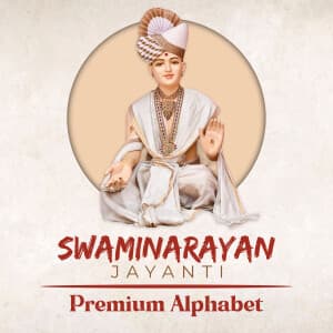 Premium Alphabet - Swaminarayan Jayanti templates