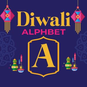 Diwali Alphabet templates