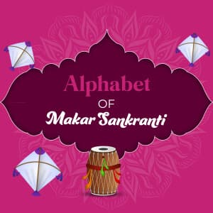 Makar Sankranti Alphabet templates
