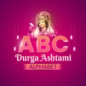 Durga Ashtami Alphabet templates