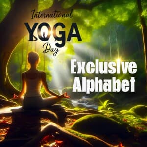 Exclusive Alphabet - International Yoga day templates