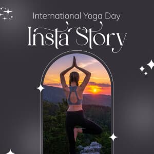 International Yoga Day Insta Story templates