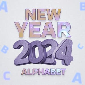 2024 New Year Alphabet templates