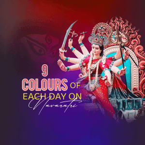 9 colours of each day on Navratri templates