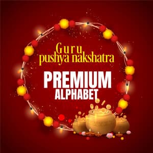 Premium Alphabet - Guru pushya nakshatra templates