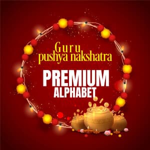 Premium Alphabet - Guru pushya nakshatra