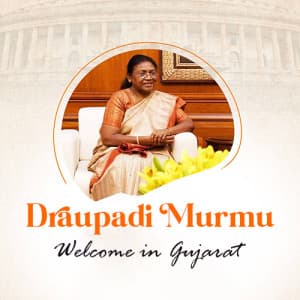 Draupadi Murmu Welcome  Gujarat