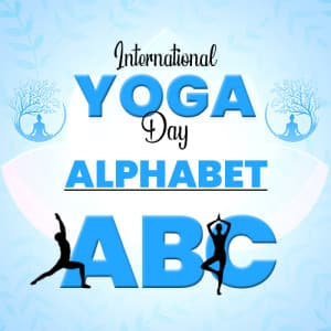 International Yoga Day Alphabet templates