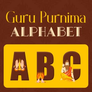 Guru Purnima Alphabet templates