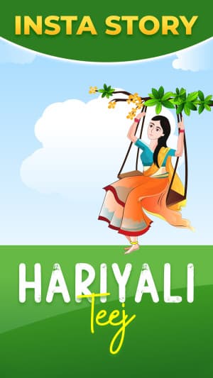 Hariyali Teej Insta Story templates