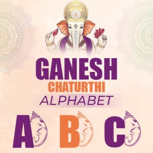 Ganesh Chaturthi Alphabet templates