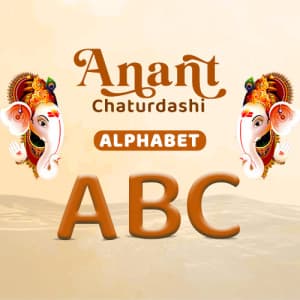 Anant Chaturdashi Alphabet templates