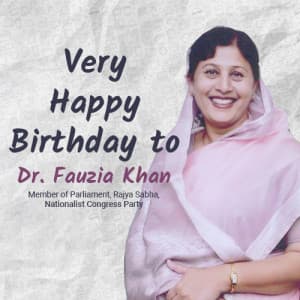 Dr. Fauzia Khan Birthday