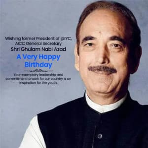 Ghulam Nabi Azad Birthday