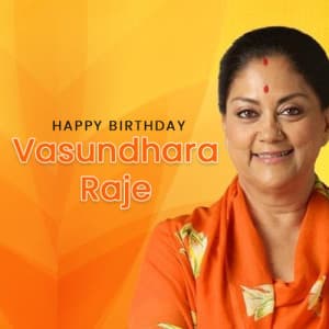 Vasundhara Raje Birthday