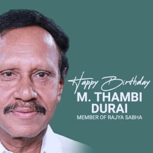 M. Thambi Durai Birthday