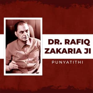 Dr. Rafiq Zakaria Ji Punyatithi